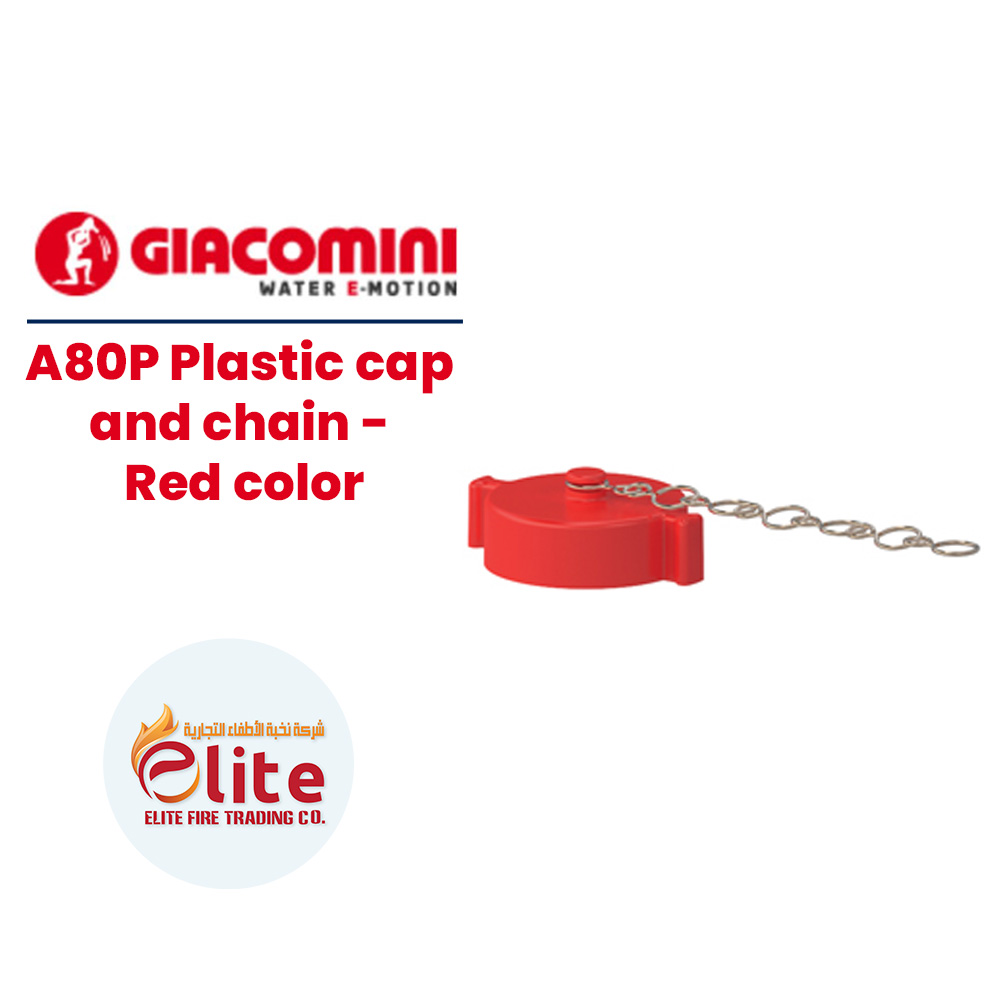 Giacomini Giacomini A80P Plastic cap and chain - Red color in Saudi Arabia